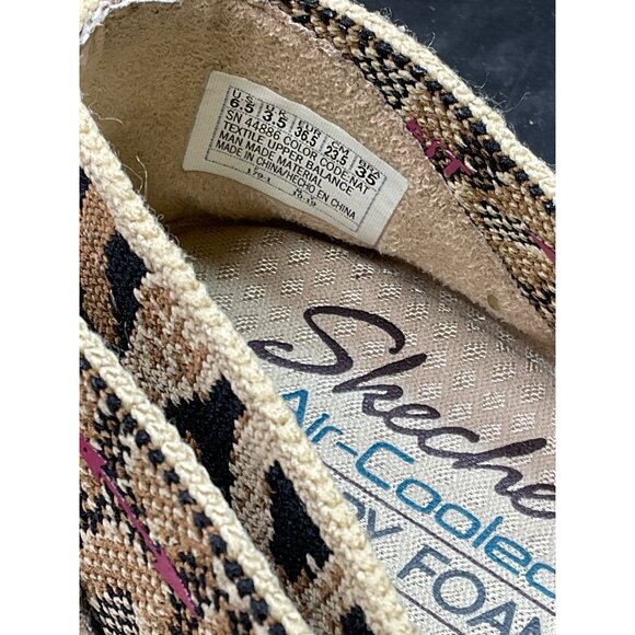 Skechers Womens Leopard Print Ballet Flats Size 6.5 Air Cooled Memory Foam - Picture 3 of 6